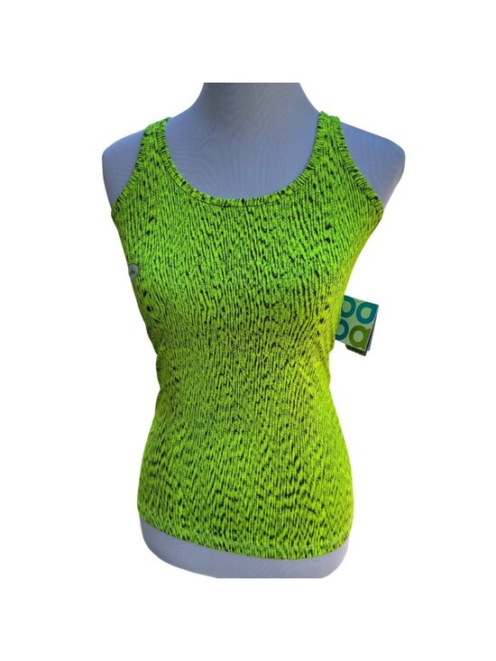 Da Dactra Tops - DaDactra Womens Performance Tank Top Neon Yellow/Black S Evapor Tech Activewear